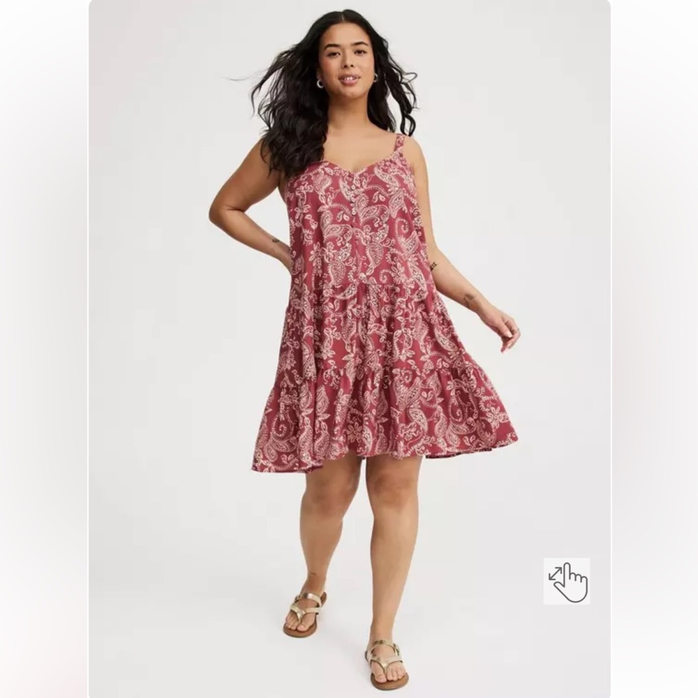 Torrid Red Paisley Mini Dress